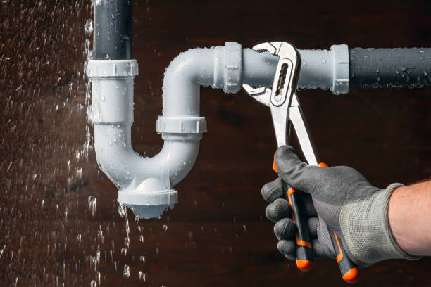 Professional Drain Cleaning technician working in Check, VA
